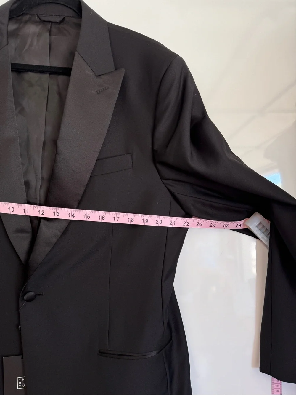 The BLK TUX Classic Black Satin-Trim Men's Tuxedo Jacket